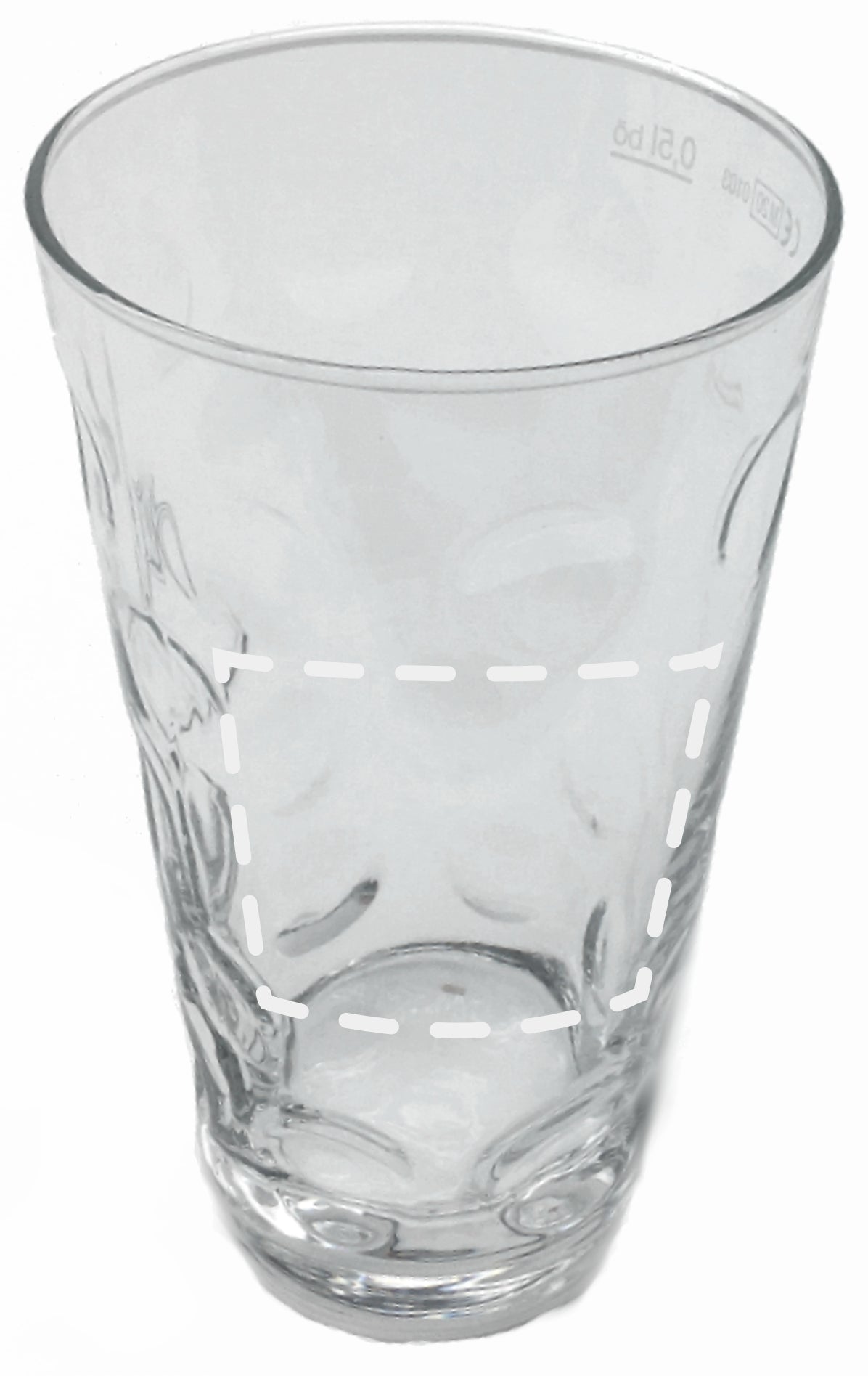 Dubbeglas 0,5 L (klar) mit Logofläche - Böckling