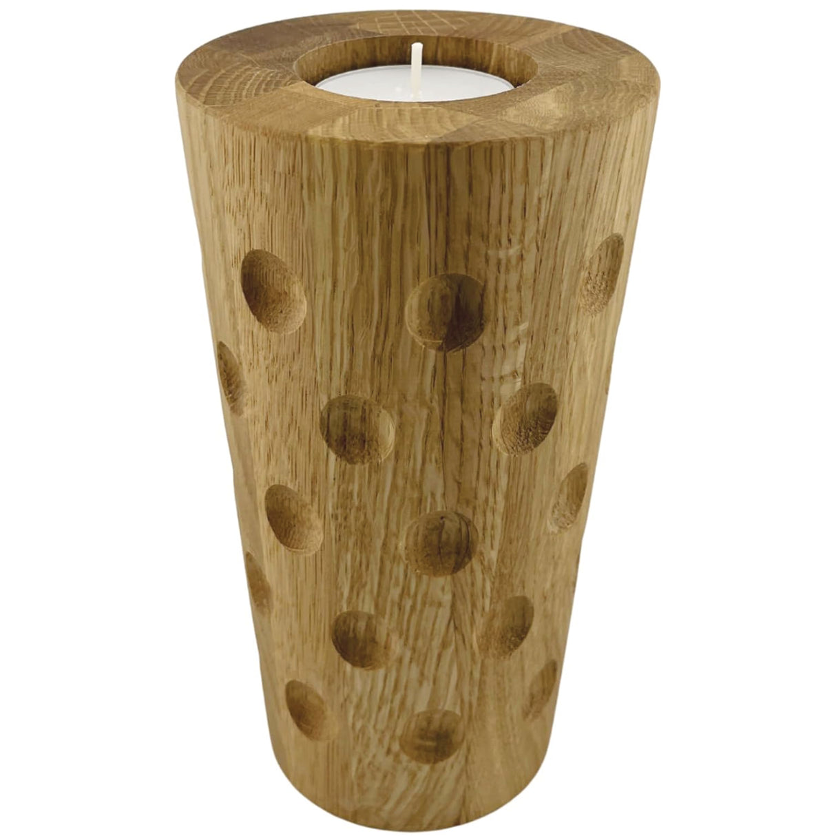 Dubbeglas 0,5 L Eichenholz Teelichthalter