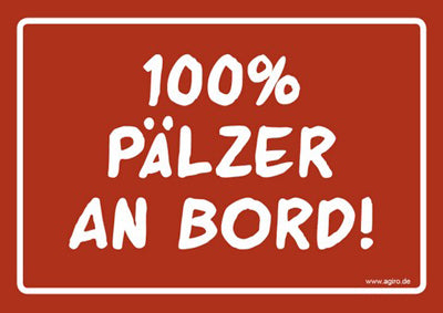 100% Pälzer an Bord! Aufkleber