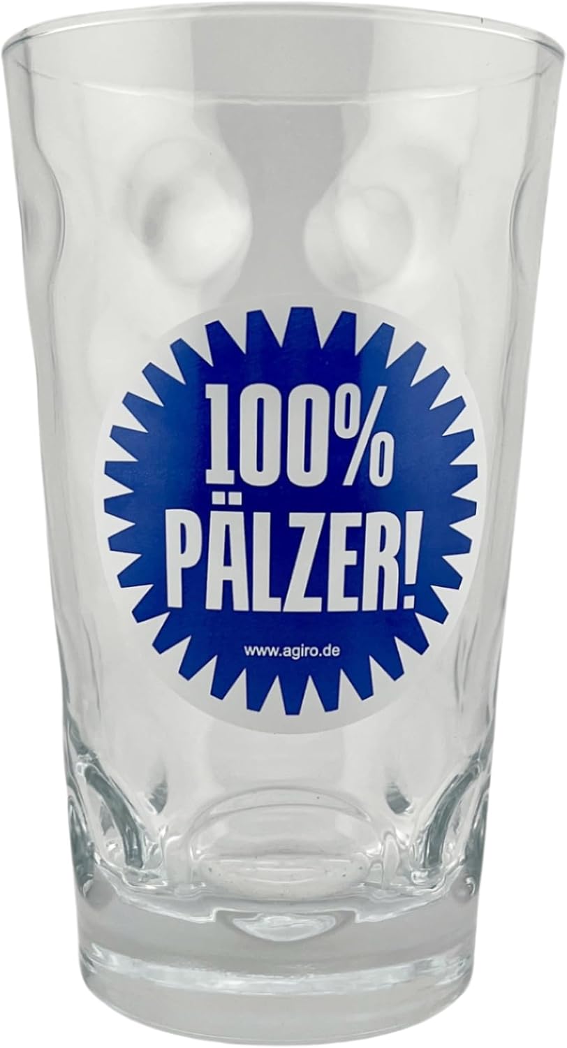 100% Pälzer! Dubbeglas 0,5 L