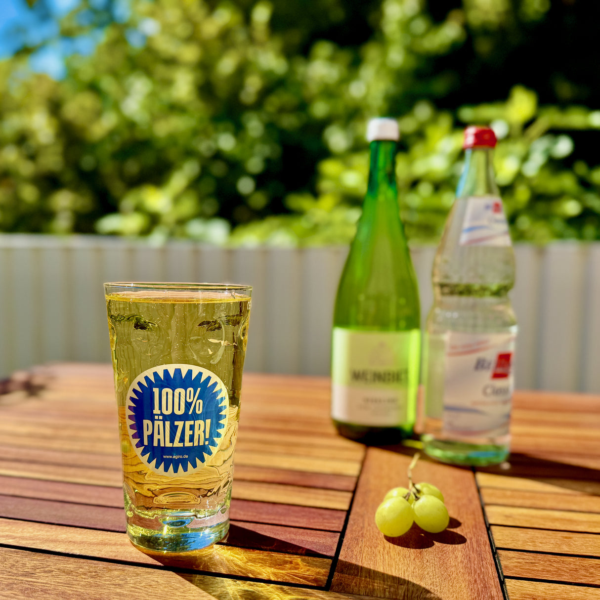 100% Pälzer! Dubbeglas 0,5 L mit Pfälzer Schorle