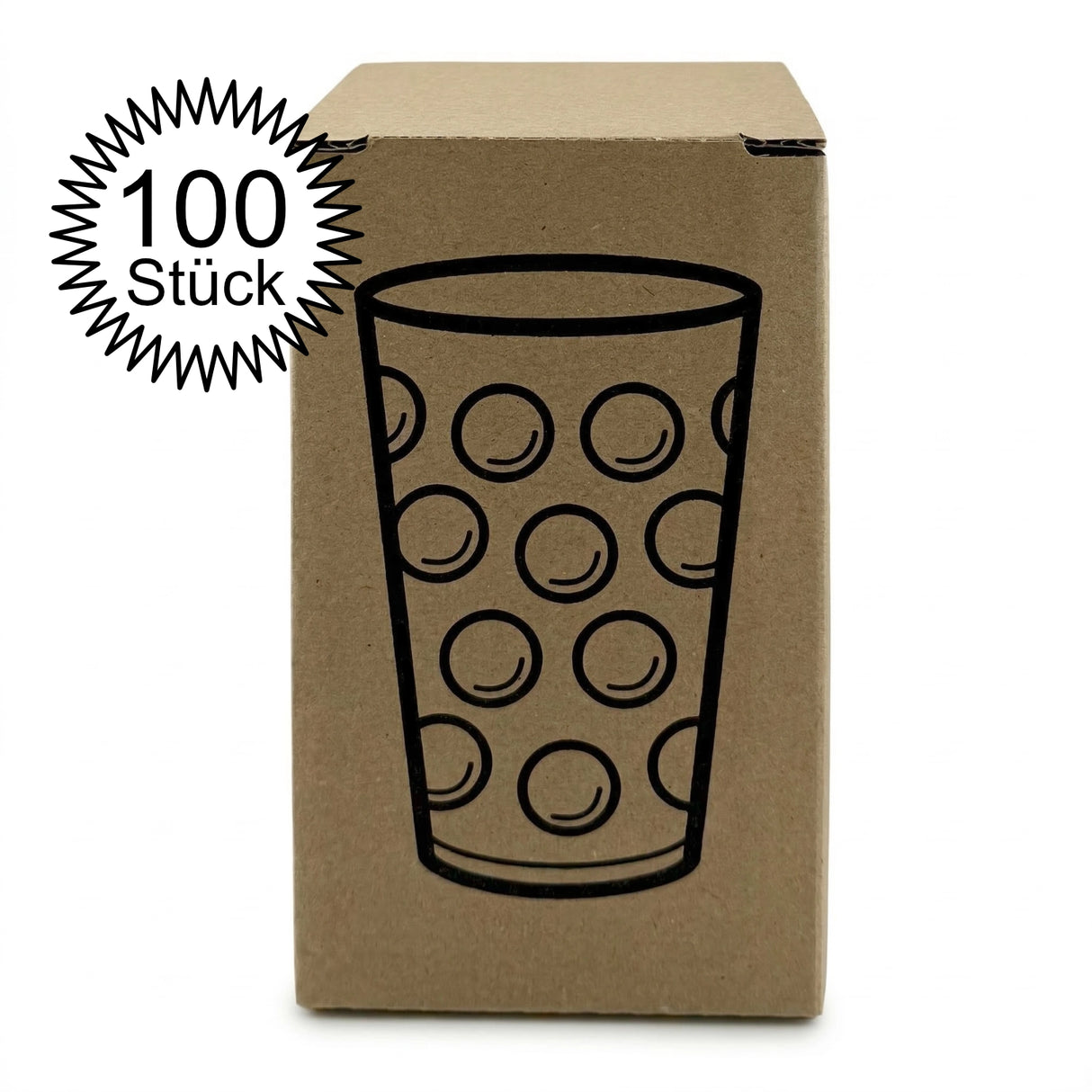 100 x Dubbeglas Karton und Geschenkkarton