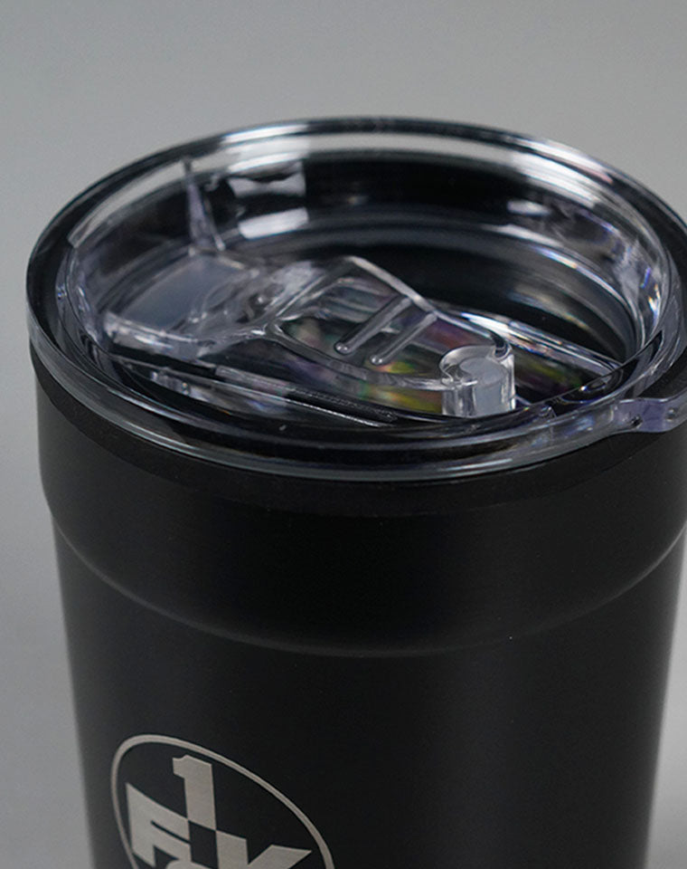 1. FC Kaiserslautern Edelstahlbecher (schwarz), Deckel