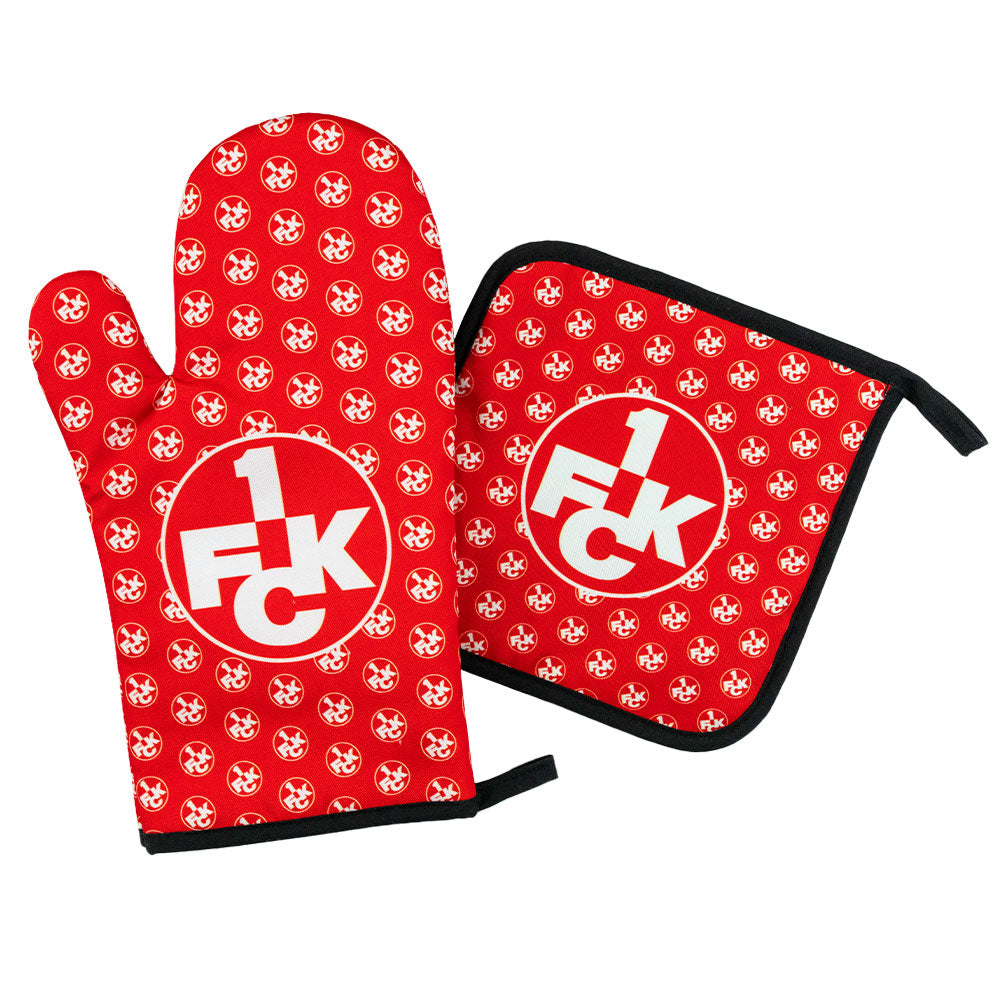 1. FCK Topflappen & Topfhandschuh Set