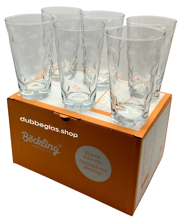 6 x Dubbegläser 0,5 L mit Logofläche (Böckling)