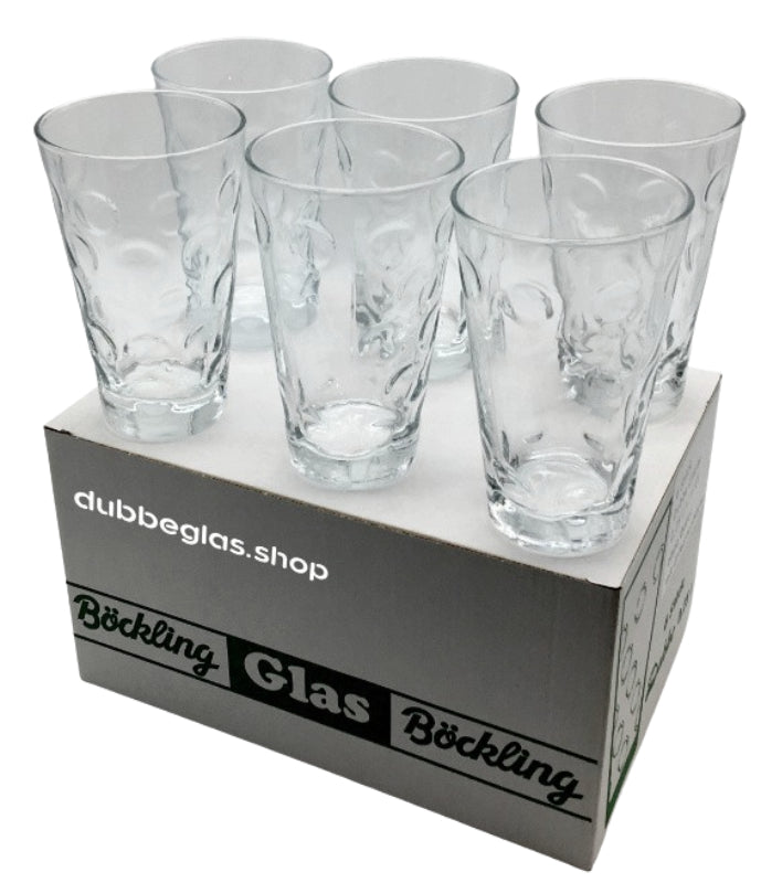 6 x Dubbeglas 0,25 L mit Logofläche