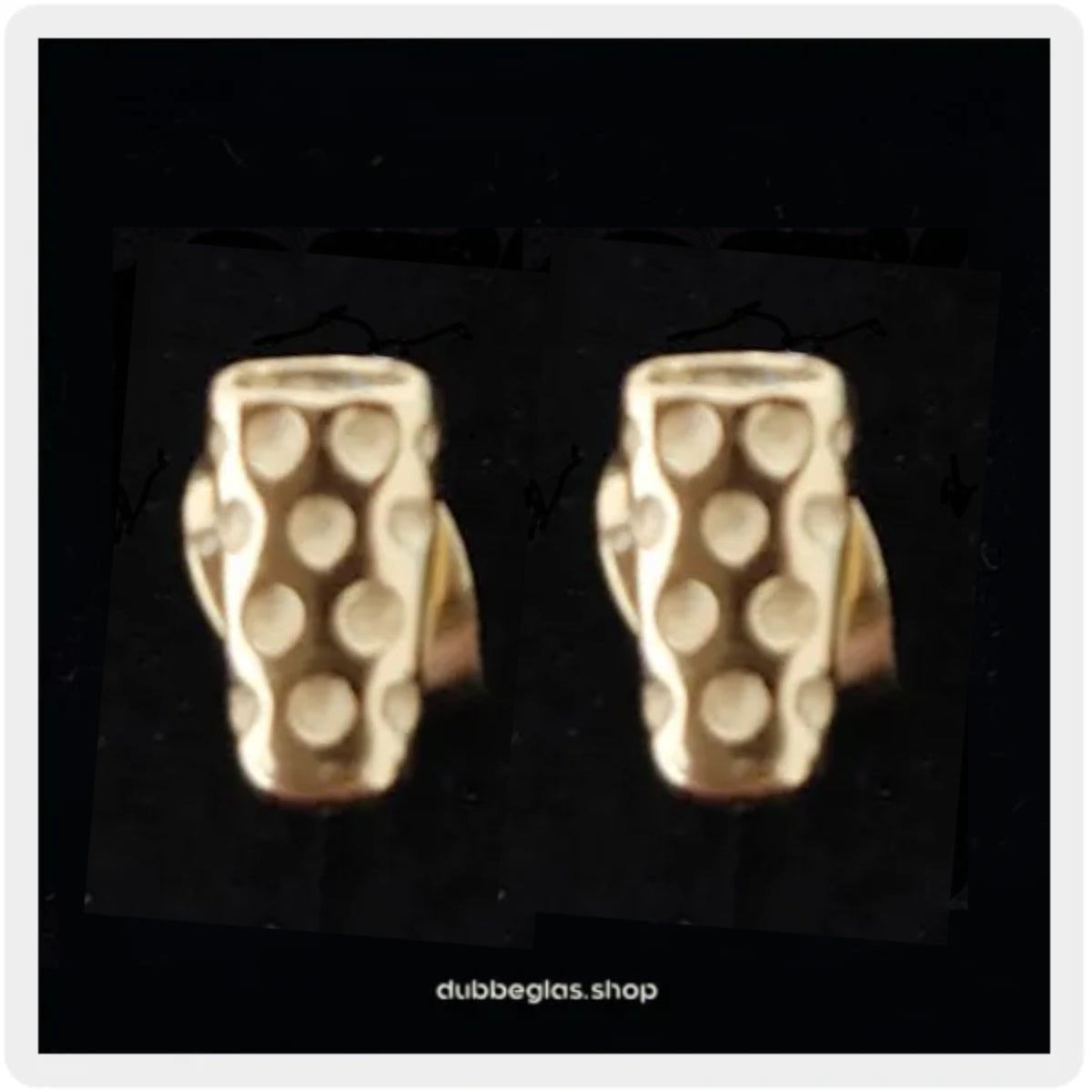 Mini Dubbeglas Ohrstecker (8 mm) - Gold