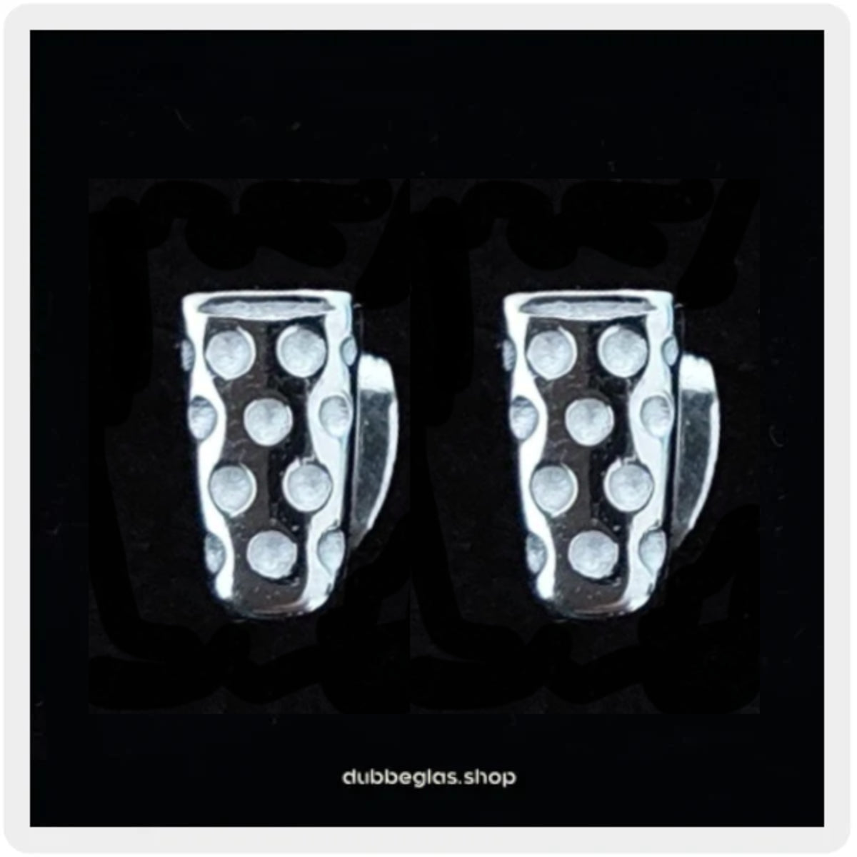 Mini Dubbeglas Ohrstecker (8 mm) - Silber