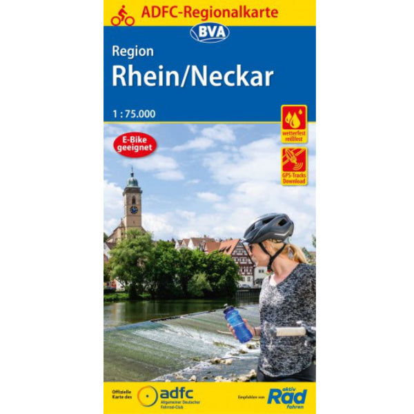 Rhein/Neckar ADFC Radkarte 1:75.000