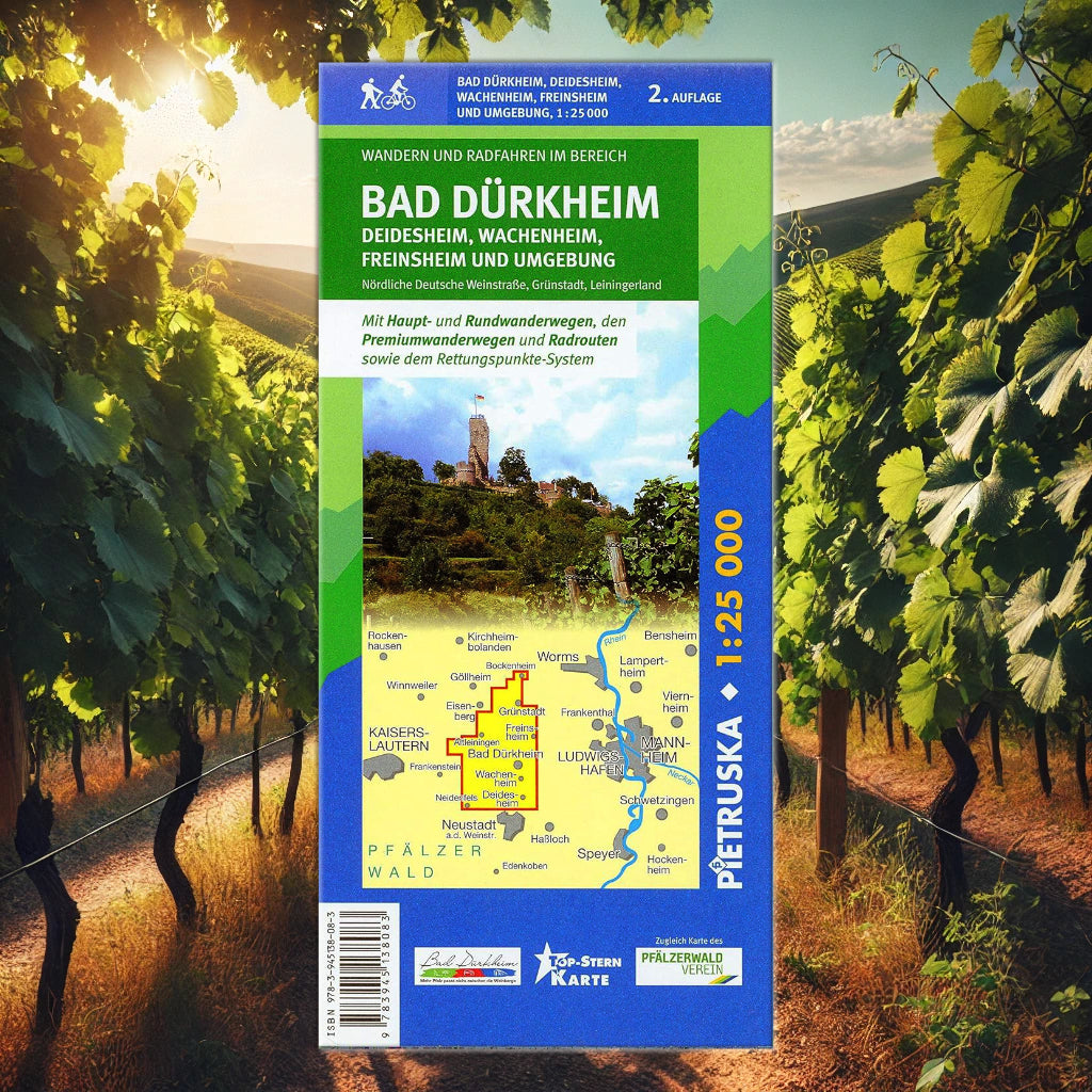 Bad Dürkheim Wanderkarte 1:25.000 - Dergem Wanderkarte (Pfalz Shop), Wanderungen entlang der Weinberge