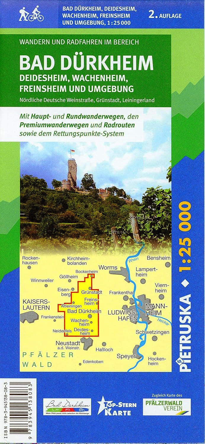 Bad Dürkheim Wanderkarte 1:25.000 - Dergem Wanderkarte (Pfalz Shop)