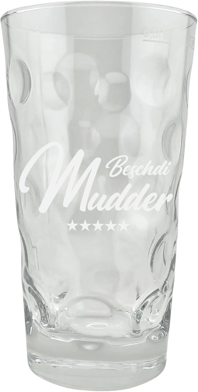 Beschdi Mudder ★★★★★ Dubbeglas 0,5 L (Aufdruck milchig/frozen)