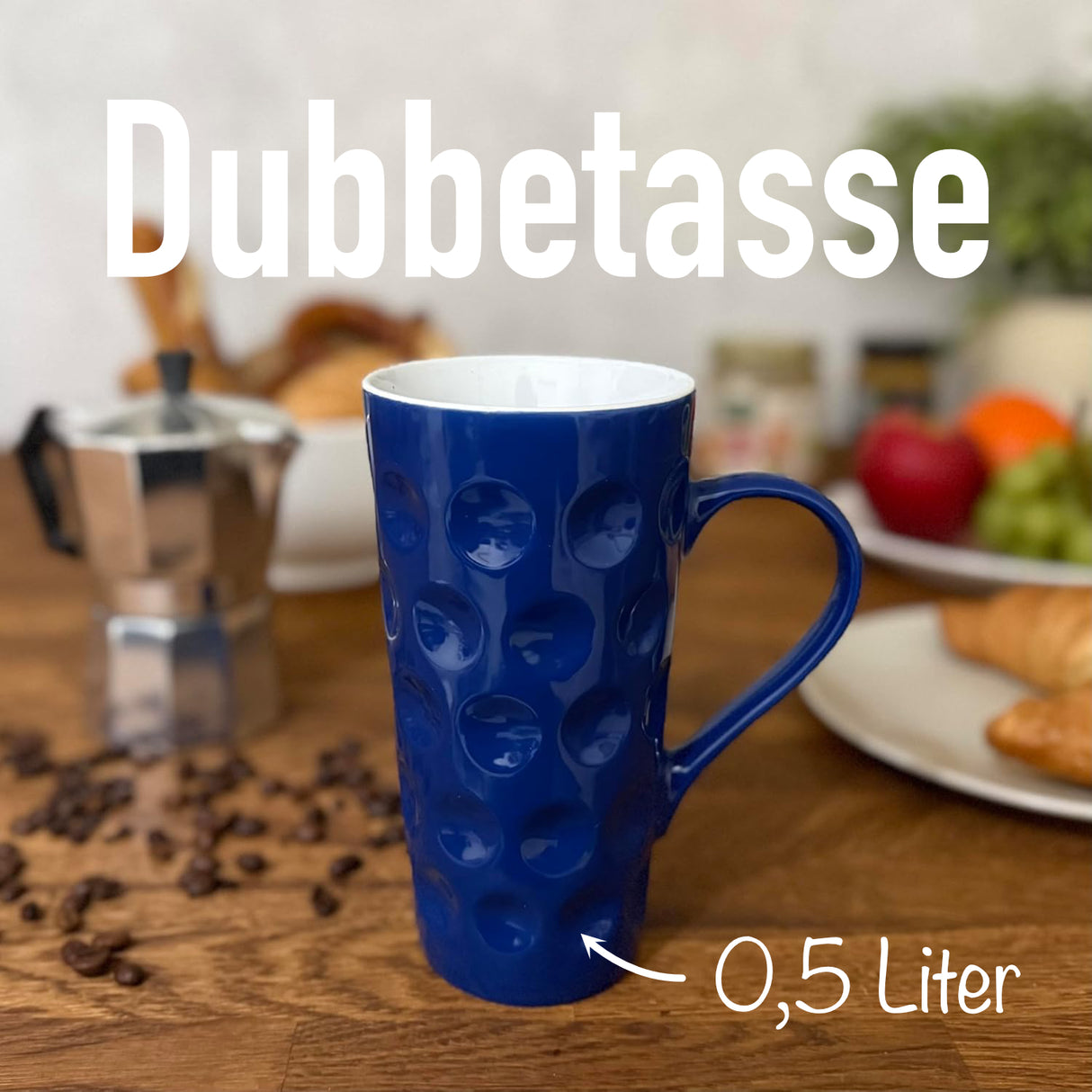 0,5 L Dubbetasse, blau