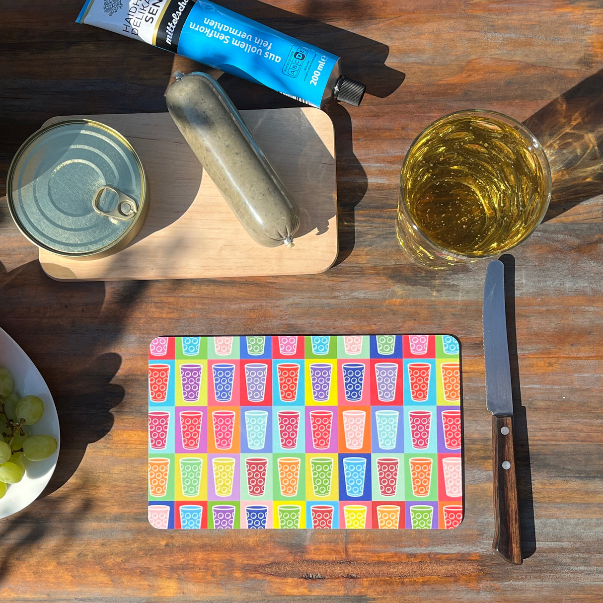 Dubbegläser Vesperbrett, farbig