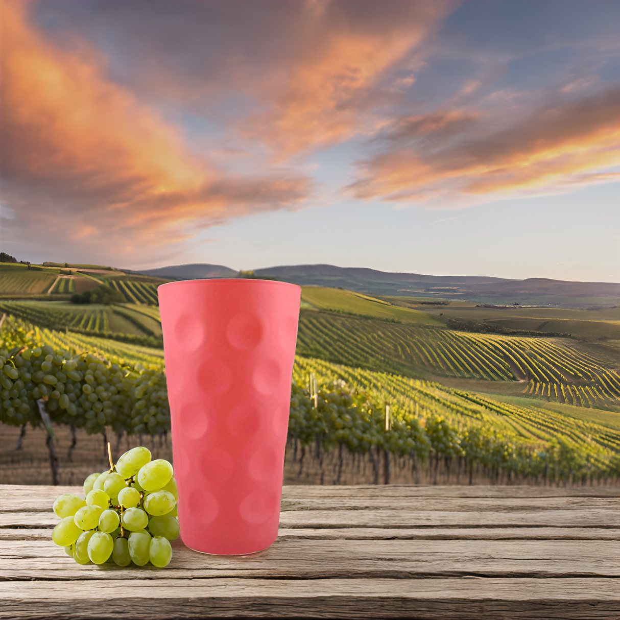 Coral matt farbiges Dubbeglas 0,5 L