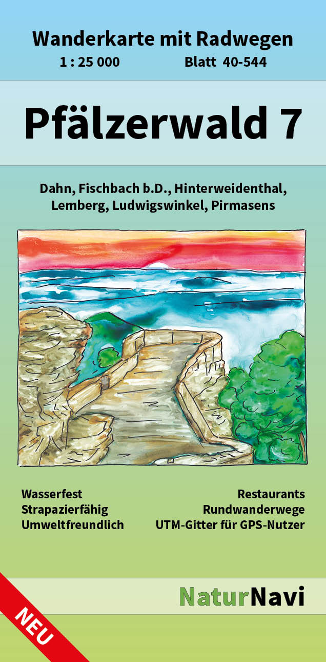 Pfälzerwald Wanderkarte Blatt 7 - Dahn