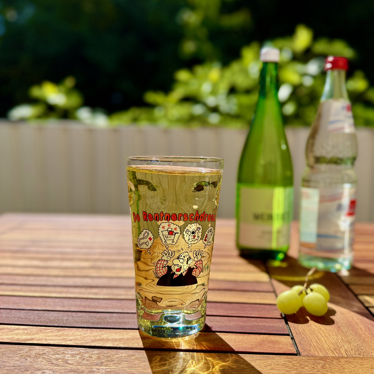 De Rentnerschdress! Dubbeglas 0,5 L mit Pfälzer Schorle