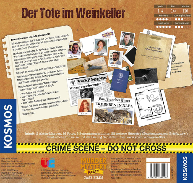 Murder Mystery Case File - Der Tote im Weinkeller