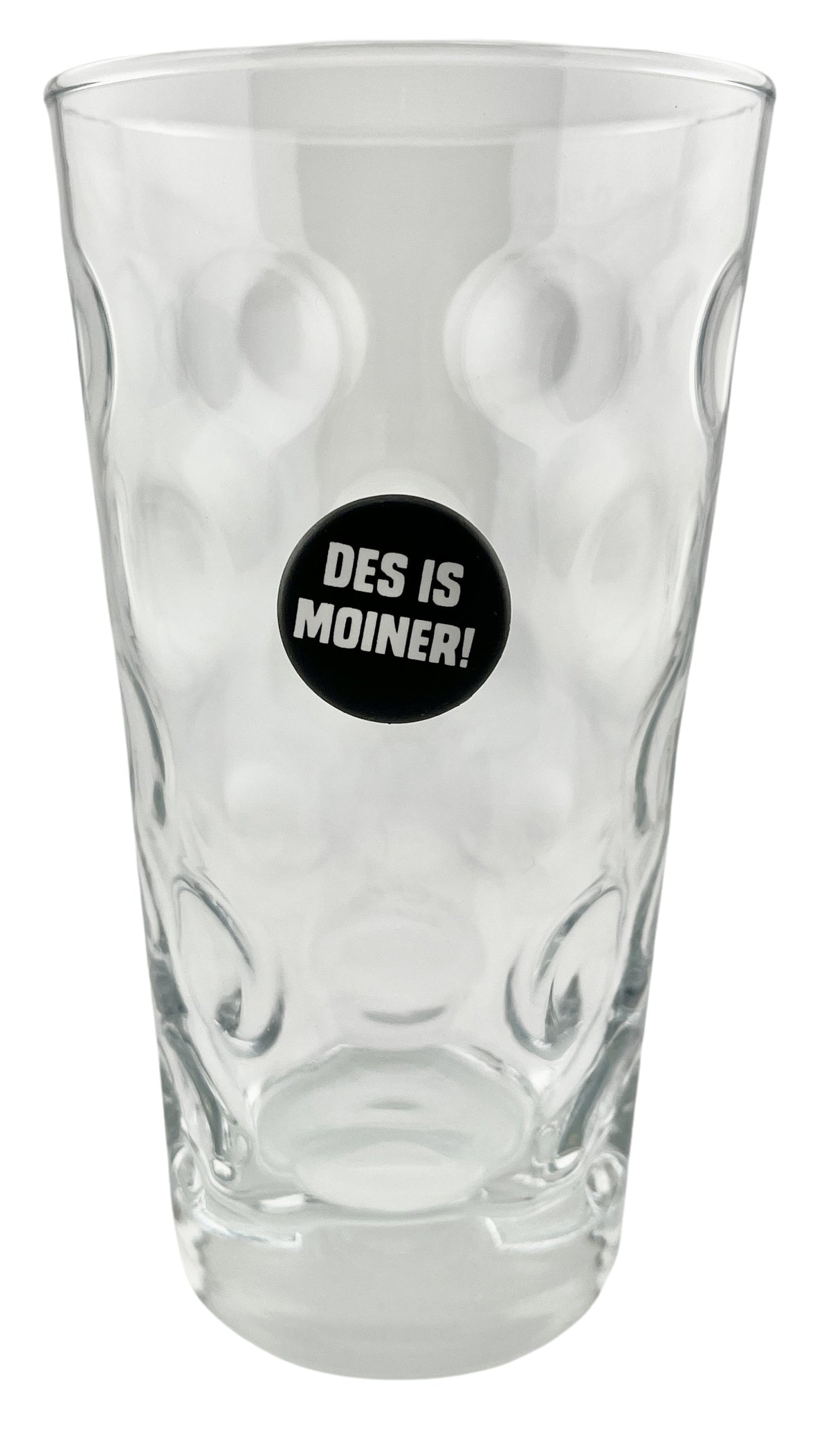 DES IS MOINER! Button - mit Saugnapf Ø 25 mm, schwarz, Dubbeglas & Pfalz Shop