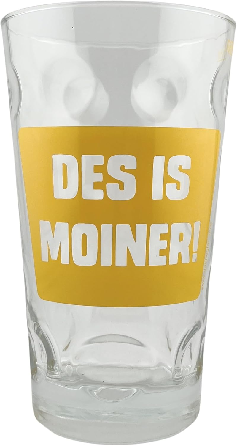 DES IS MOINER! Dubbeglas 0,5 L - Gelb
