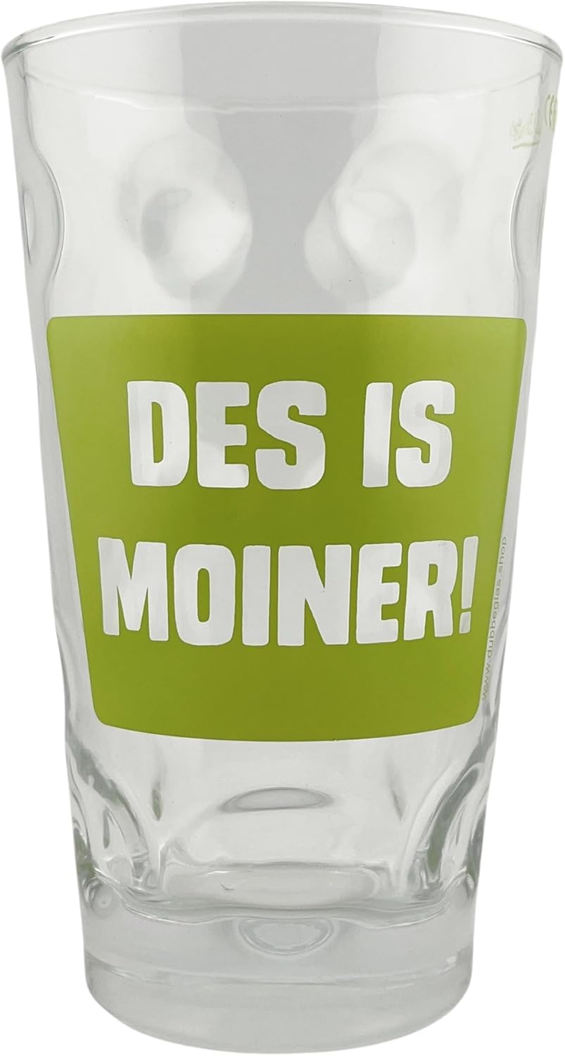 DES IS MOINER! Dubbeglas 0,5 L - Grün