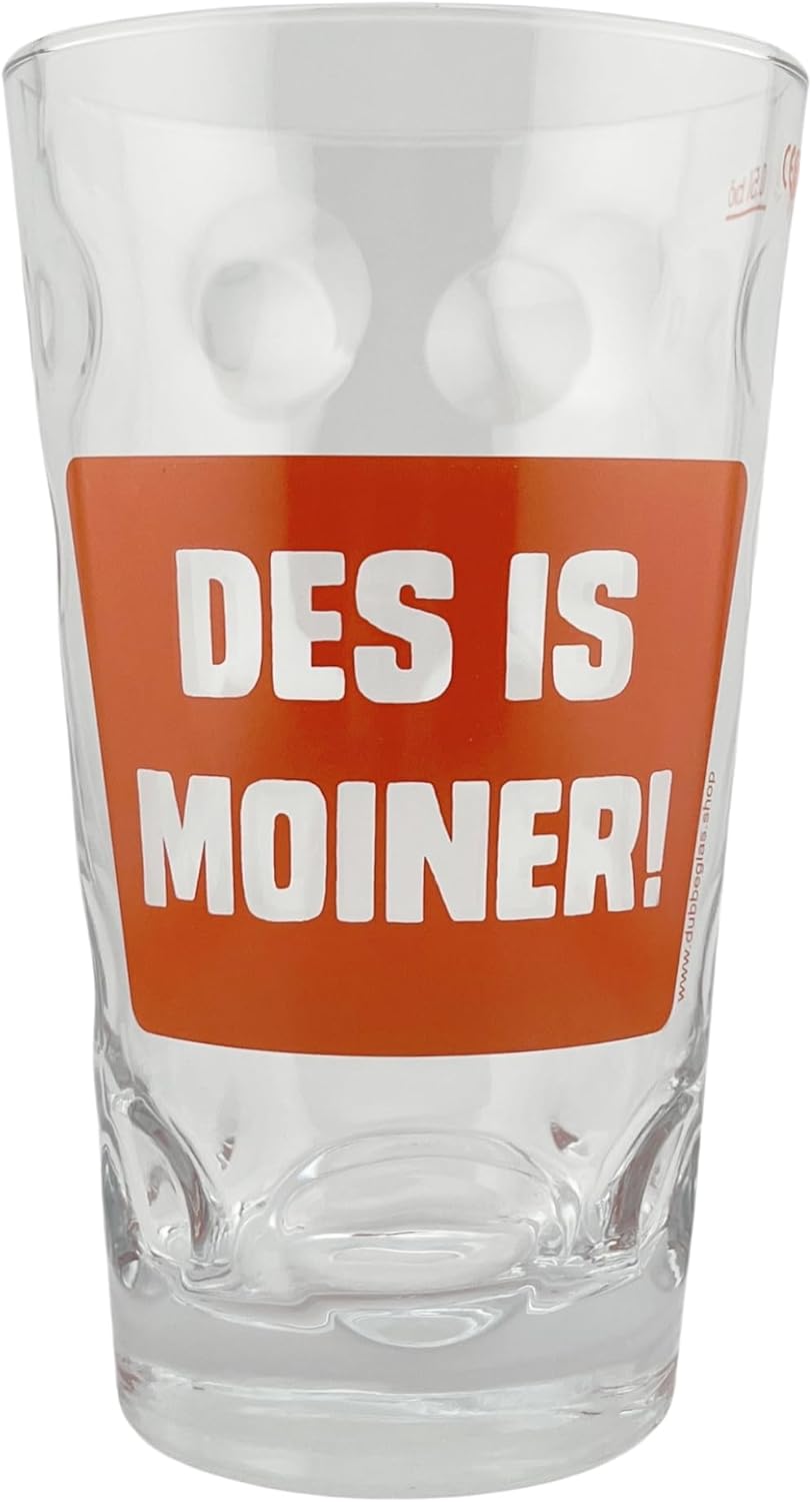 DES IS MOINER! Dubbeglas 0,5 L - Rot