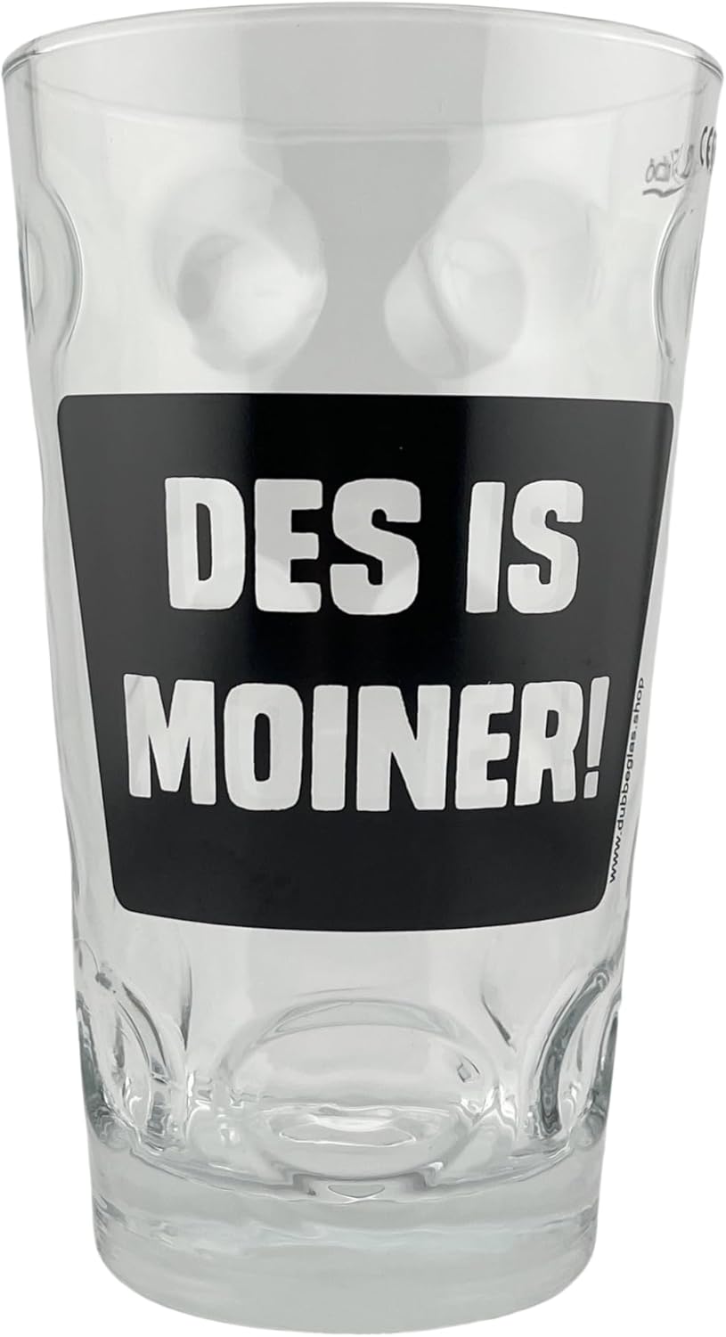 DES IS MOINER! Dubbeglas 0,5 L - Schwarz