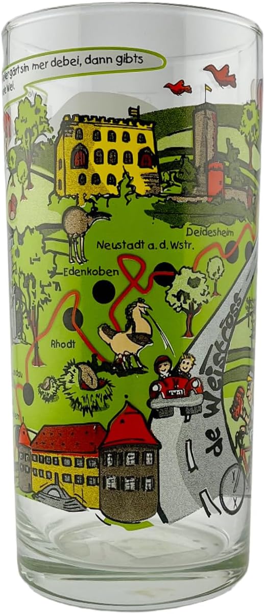 Deutsche Weinstraße Schoppenglas 0,5 l (bedruckt) - für eine Pfälzer Schorle