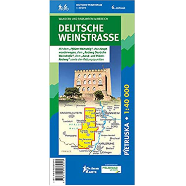 Deutsche Weinstraße Wanderkarte 1:40.000