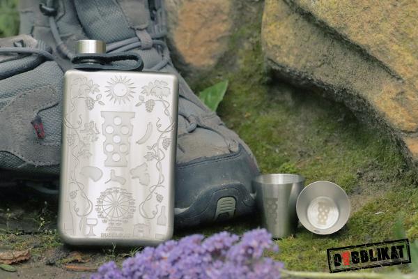 Pfalz Flachmann aus Edelstahl