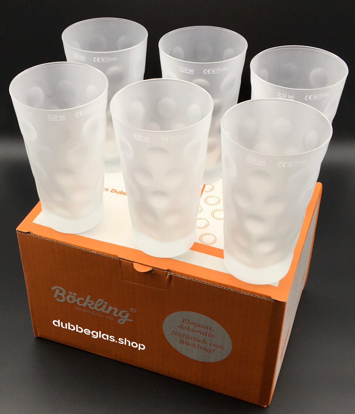 6 x Dubbeglas 0,5 L satiniert - Böckling