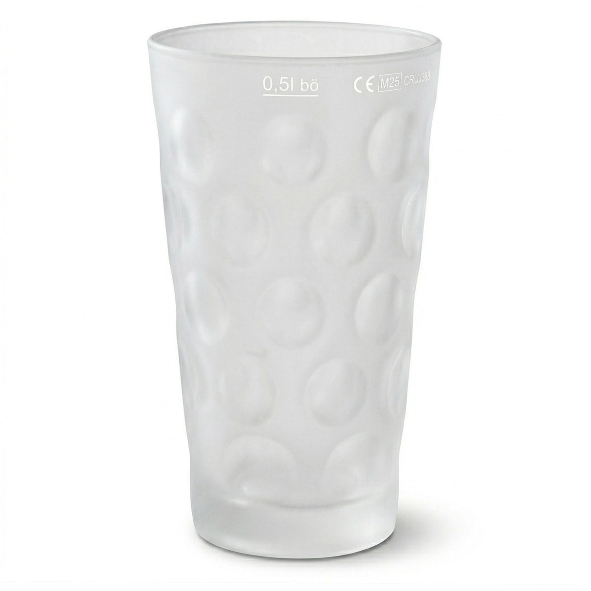 Dubbeglas 0,5 L satiniert, in Milchglas bzw. Mattglas-Optik