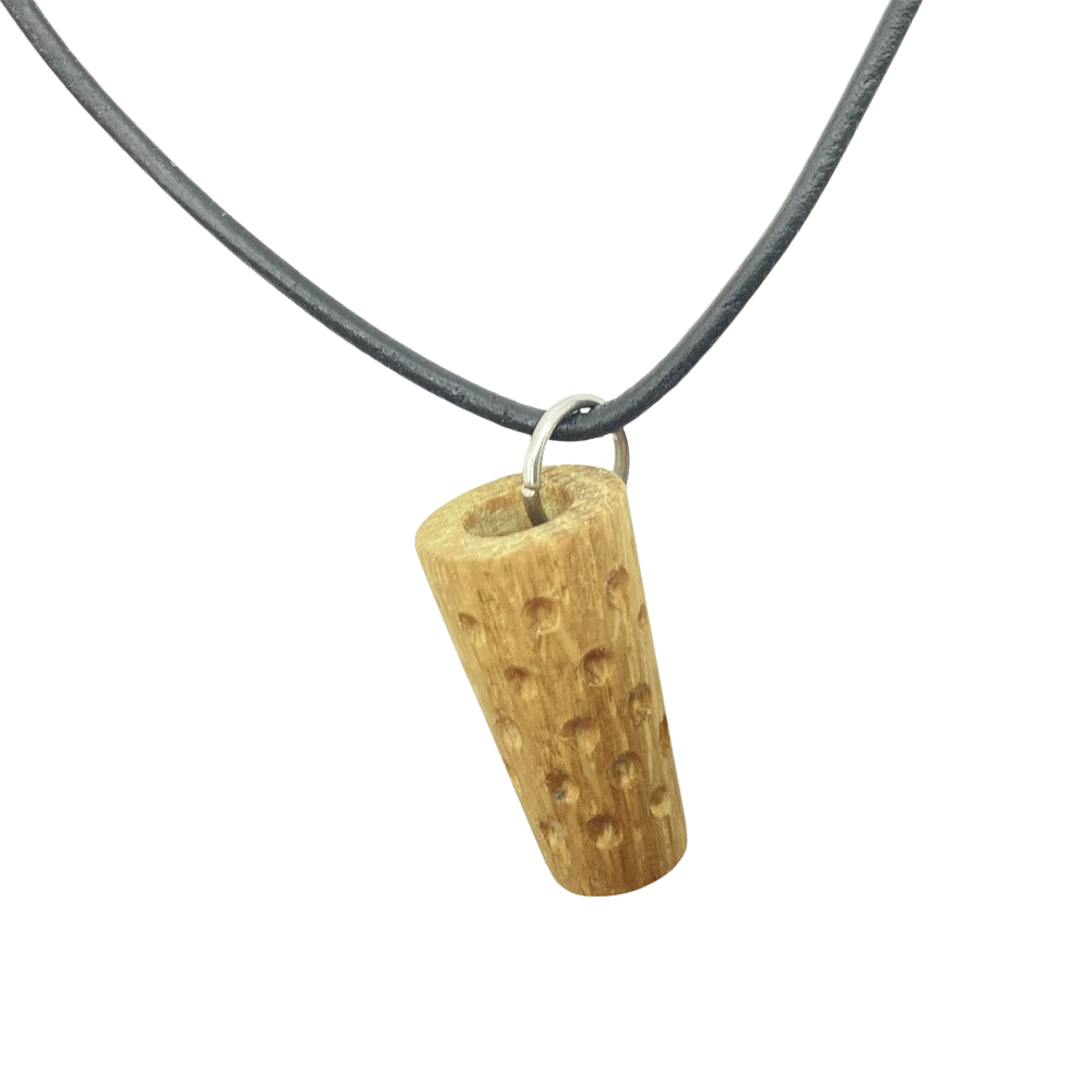 Dubbeglas Kette - Anhänger aus Holz