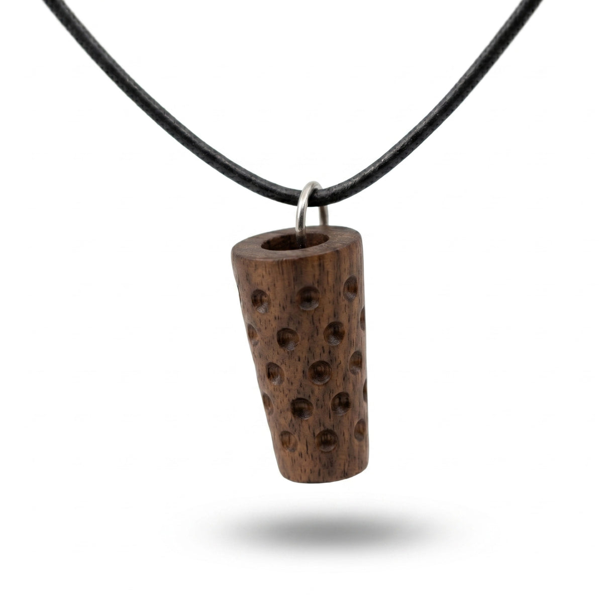 Dubbeglas Kette - Anhänger aus Nußbaum