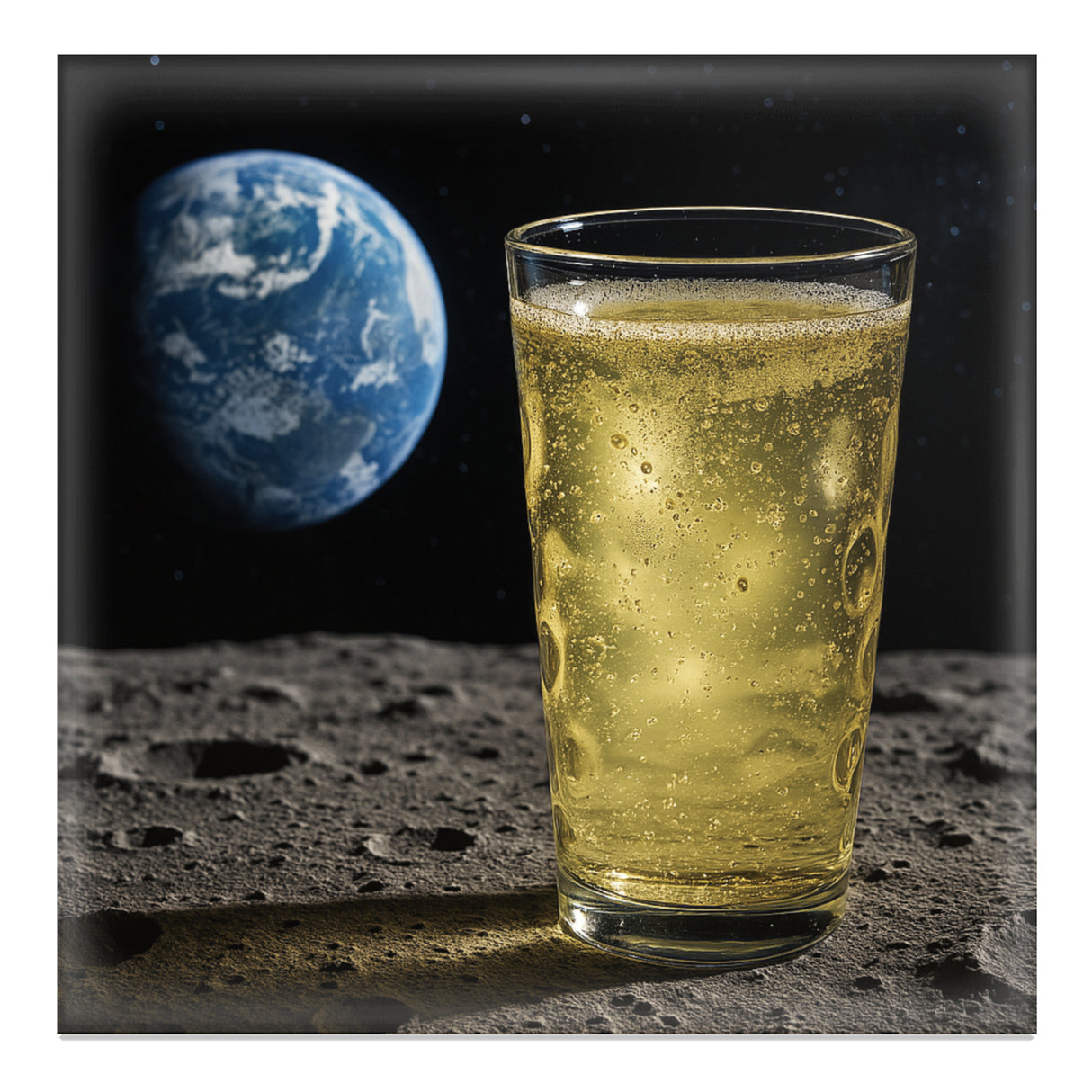 Pfälzer Schorle auf dem Mond - Dubbegls im Weltallt Magnet