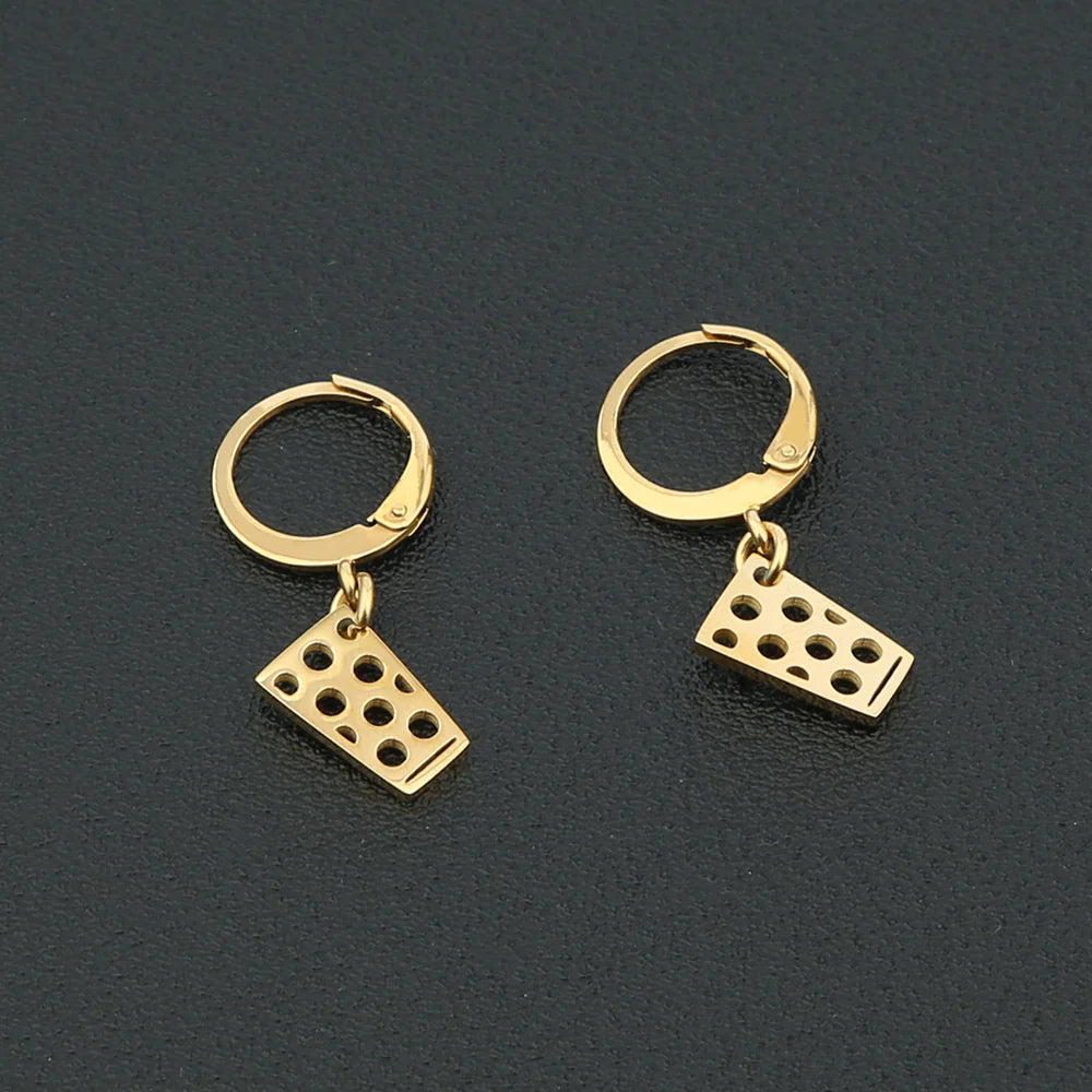 Dubbeglas Creolen - Edelstahl (10 mm) - Gold