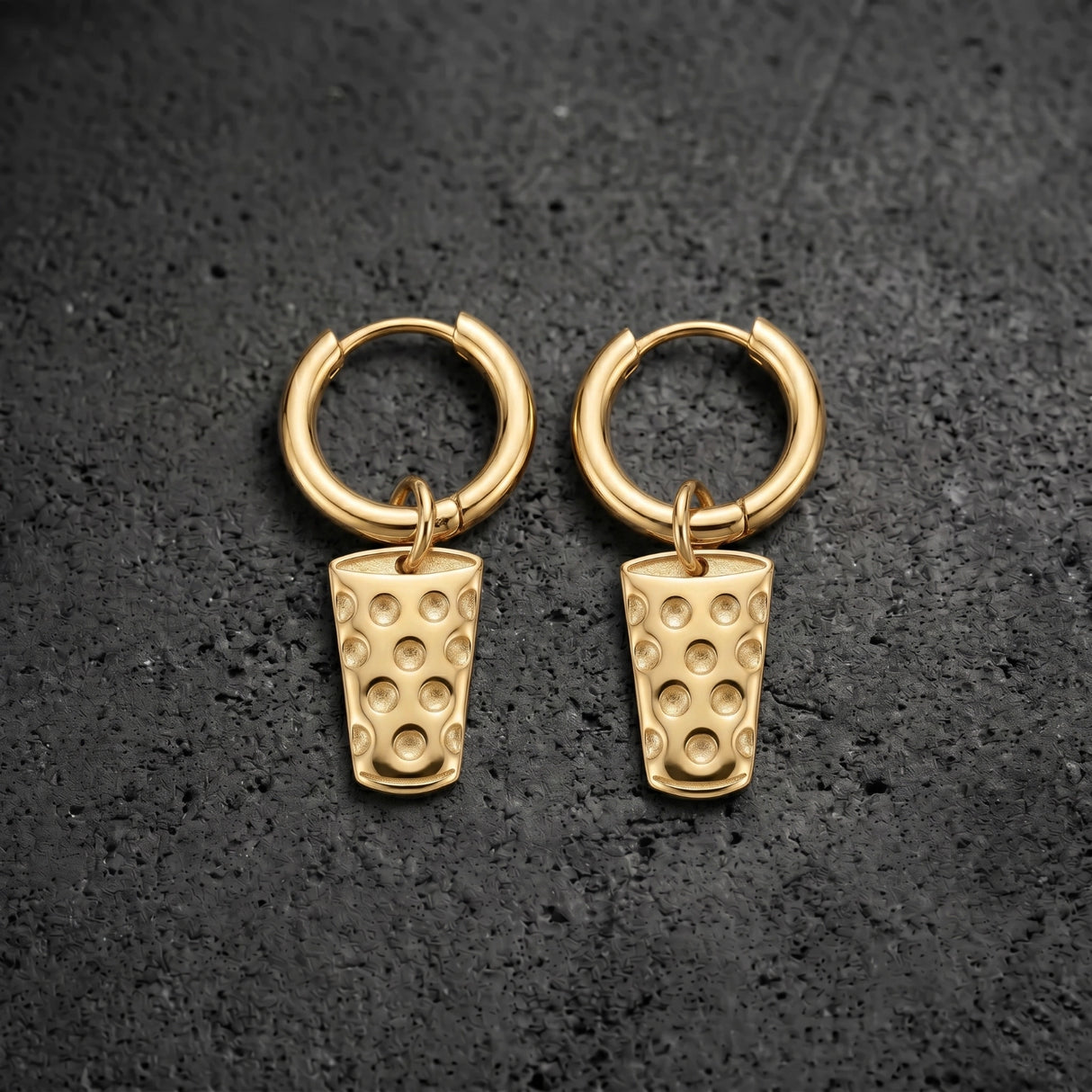 Dubbeglas Creolen - Gold