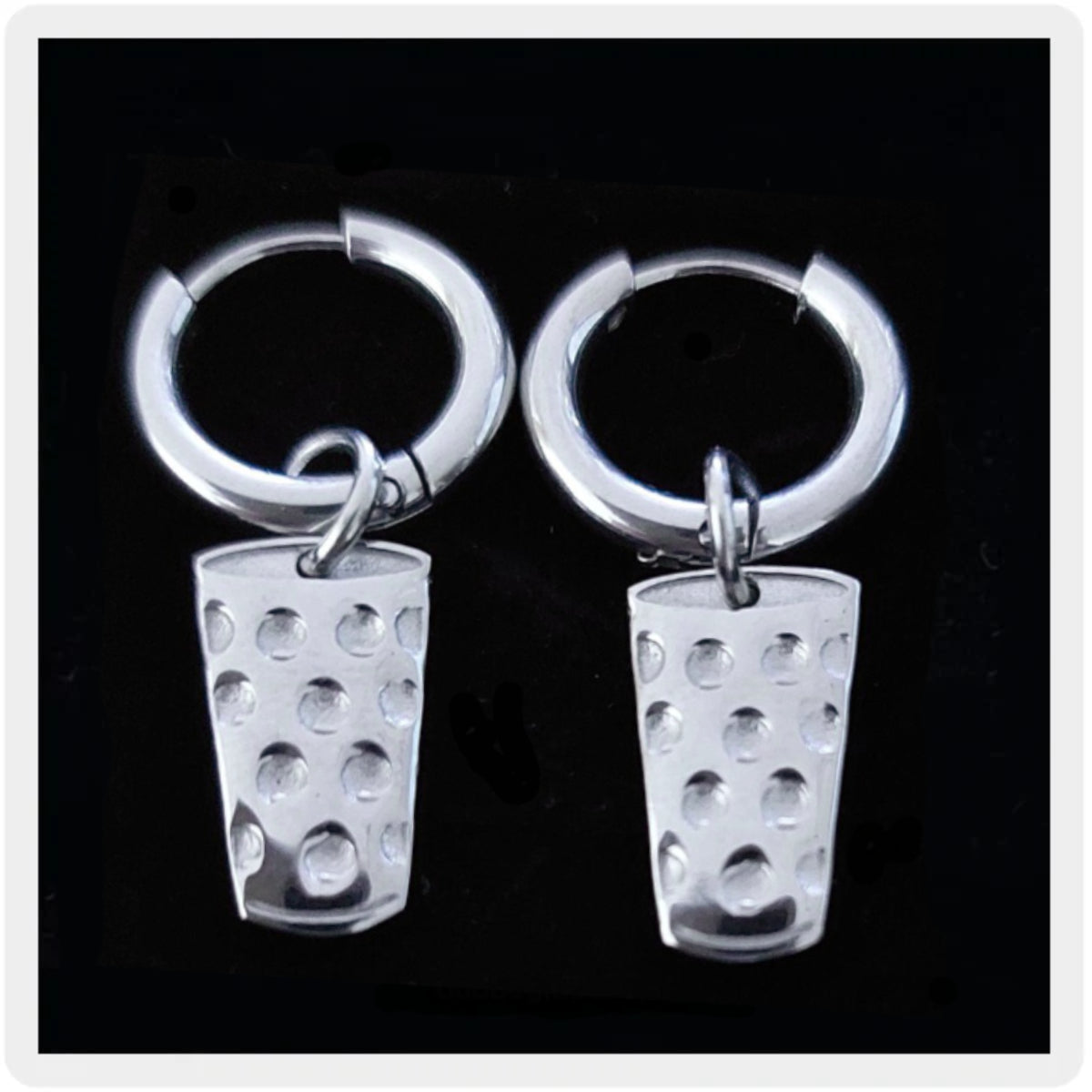 Dubbeglas Creolen - Silber