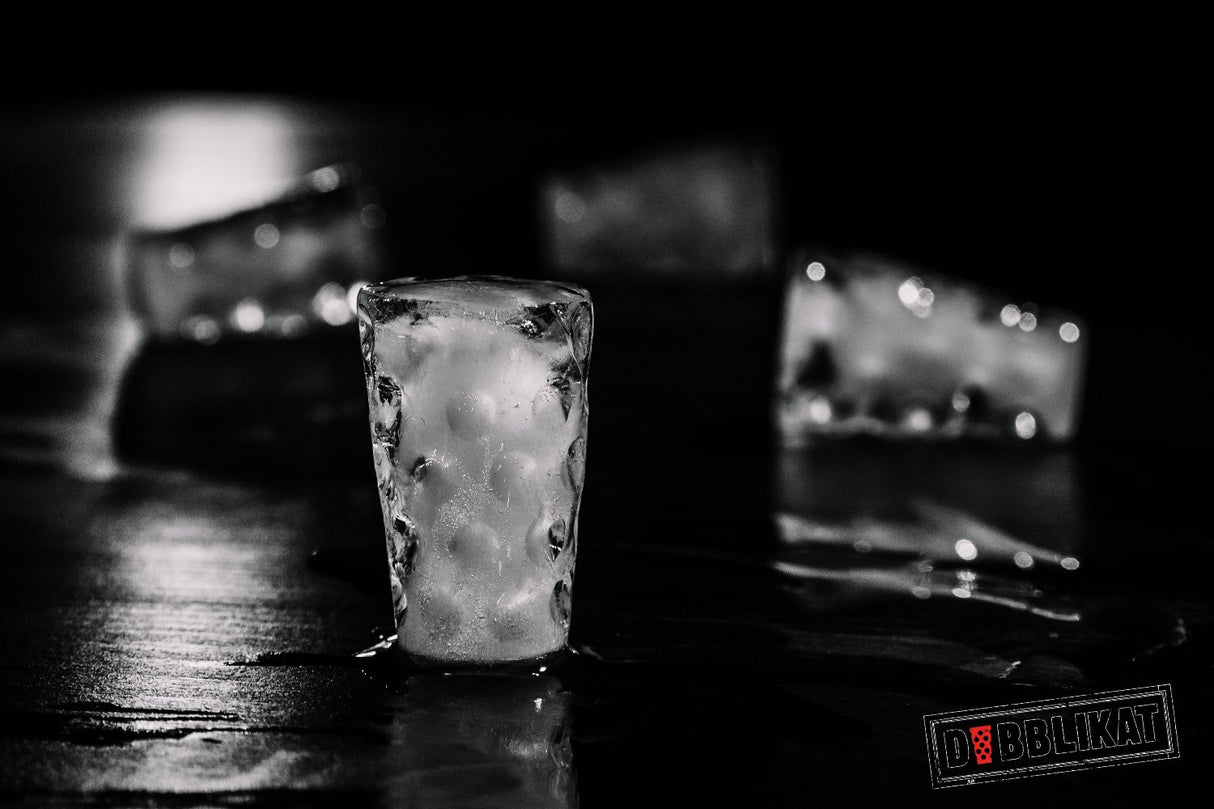 Dubbeglas Eiswürfel