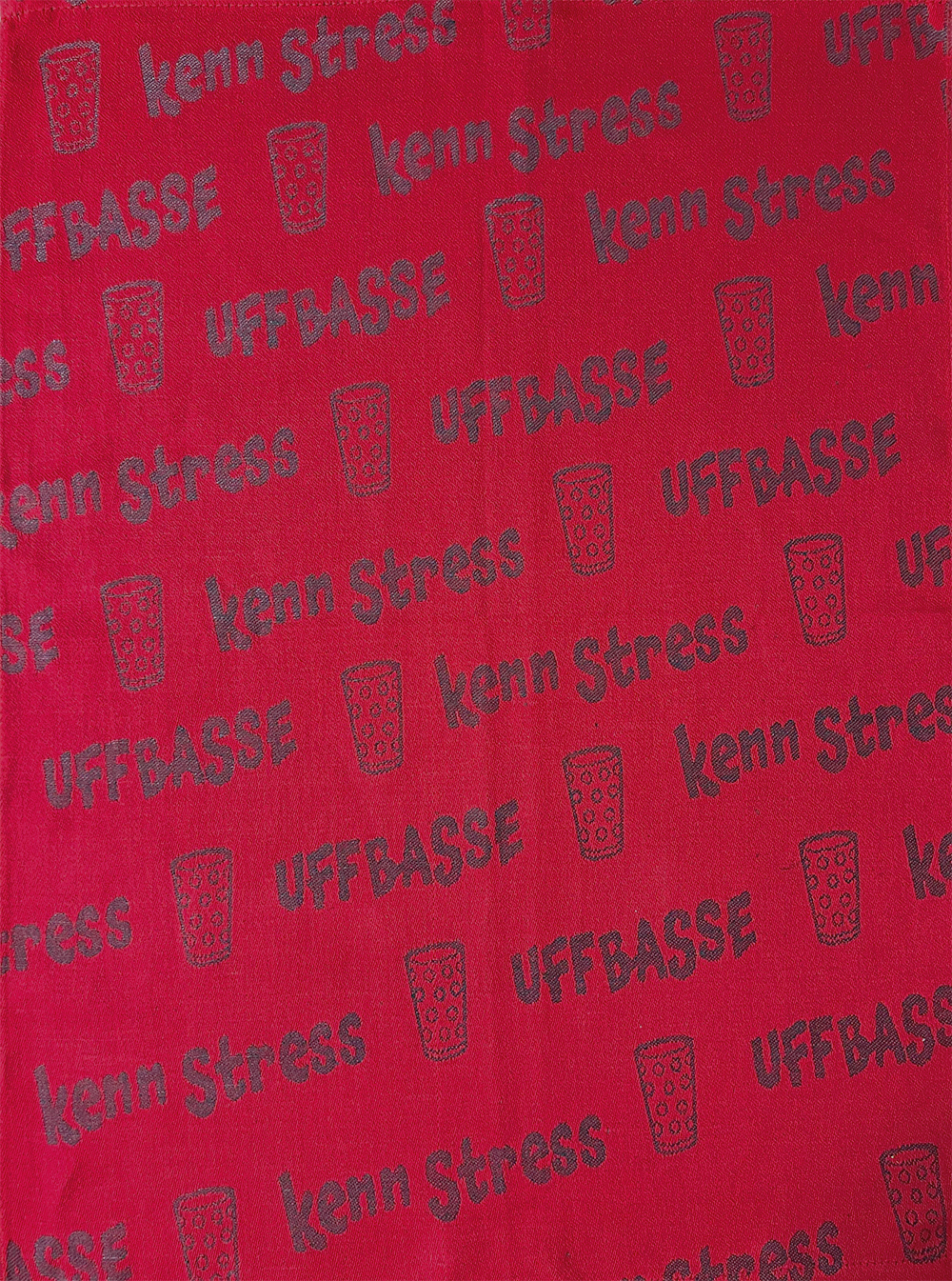 Dubbeglas Geschirrtuch - Uffbasse & kenn Stress