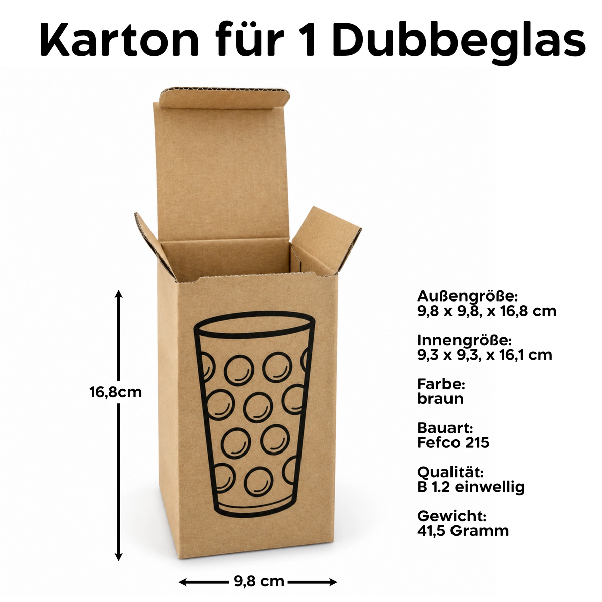 Dubbeglas Karton & Geschenkkarton - offen
