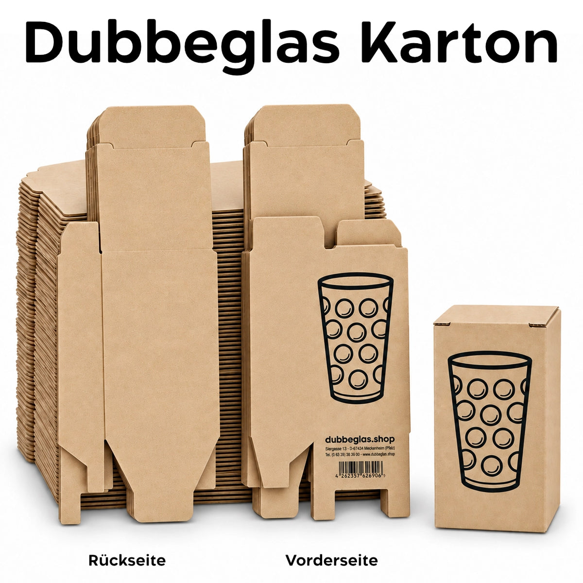 Dubbeglas Karton & Geschenkkarton für 0,5 Liter Dubbegläser