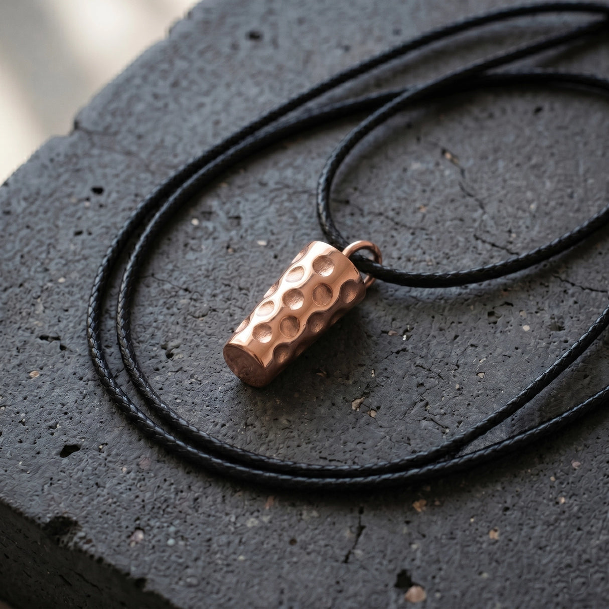 Dubbeglas Anhänger mit Kette - Roségold