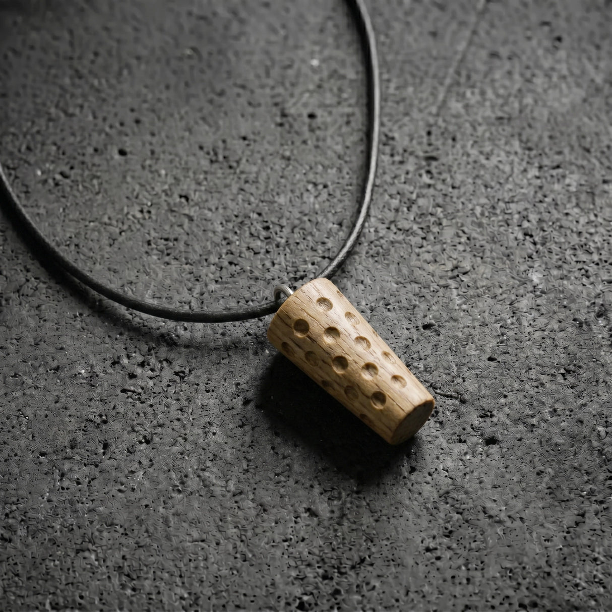 Dubbeglas Kette - Anhänger aus Eiche