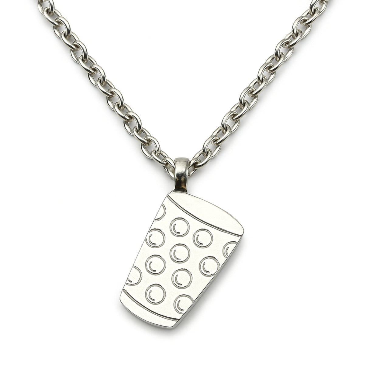 Dubbeglas Halskette - Silber (Edelstahl)