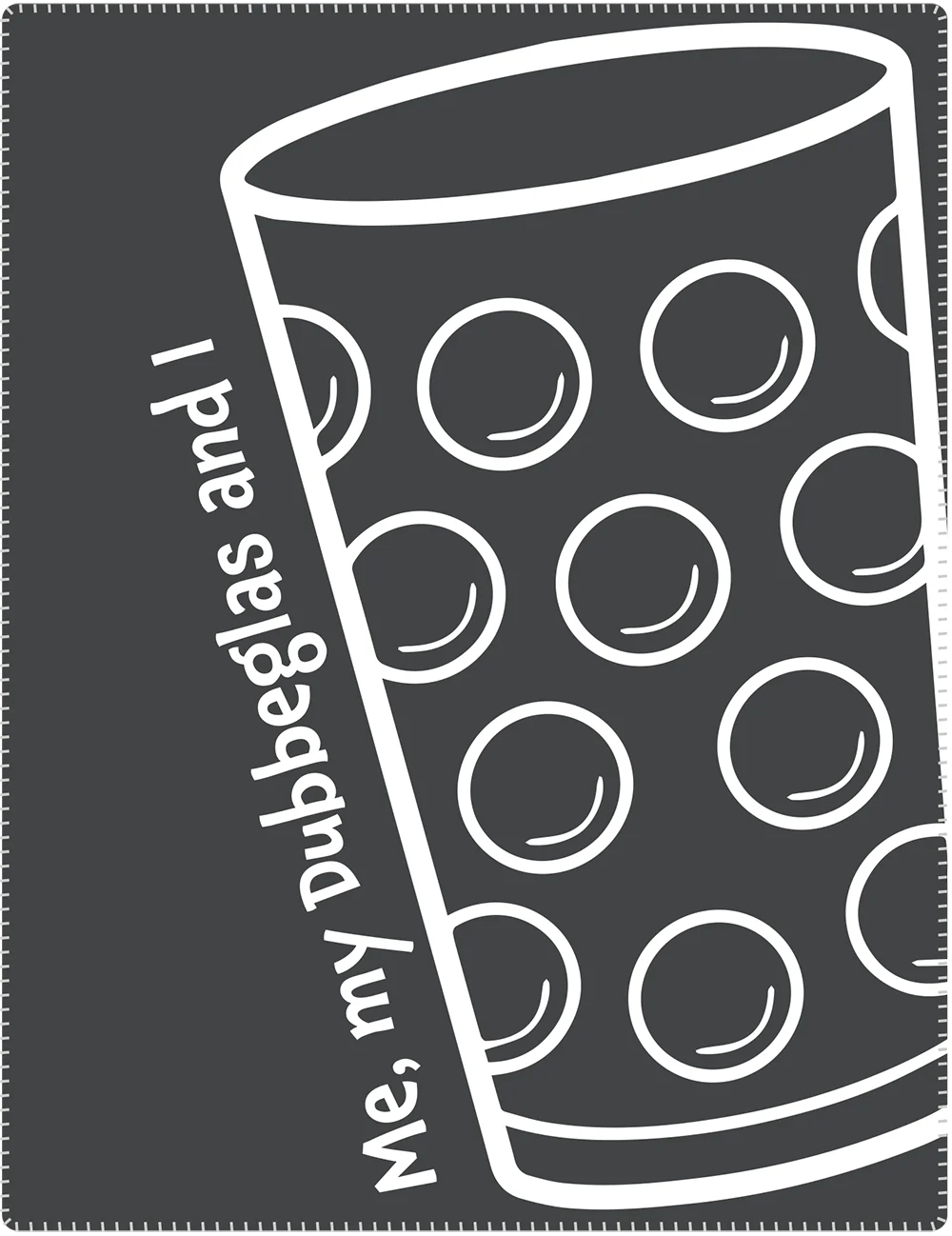 Me, my Dubbeglas and I - Kuscheldecke (Steingrau)