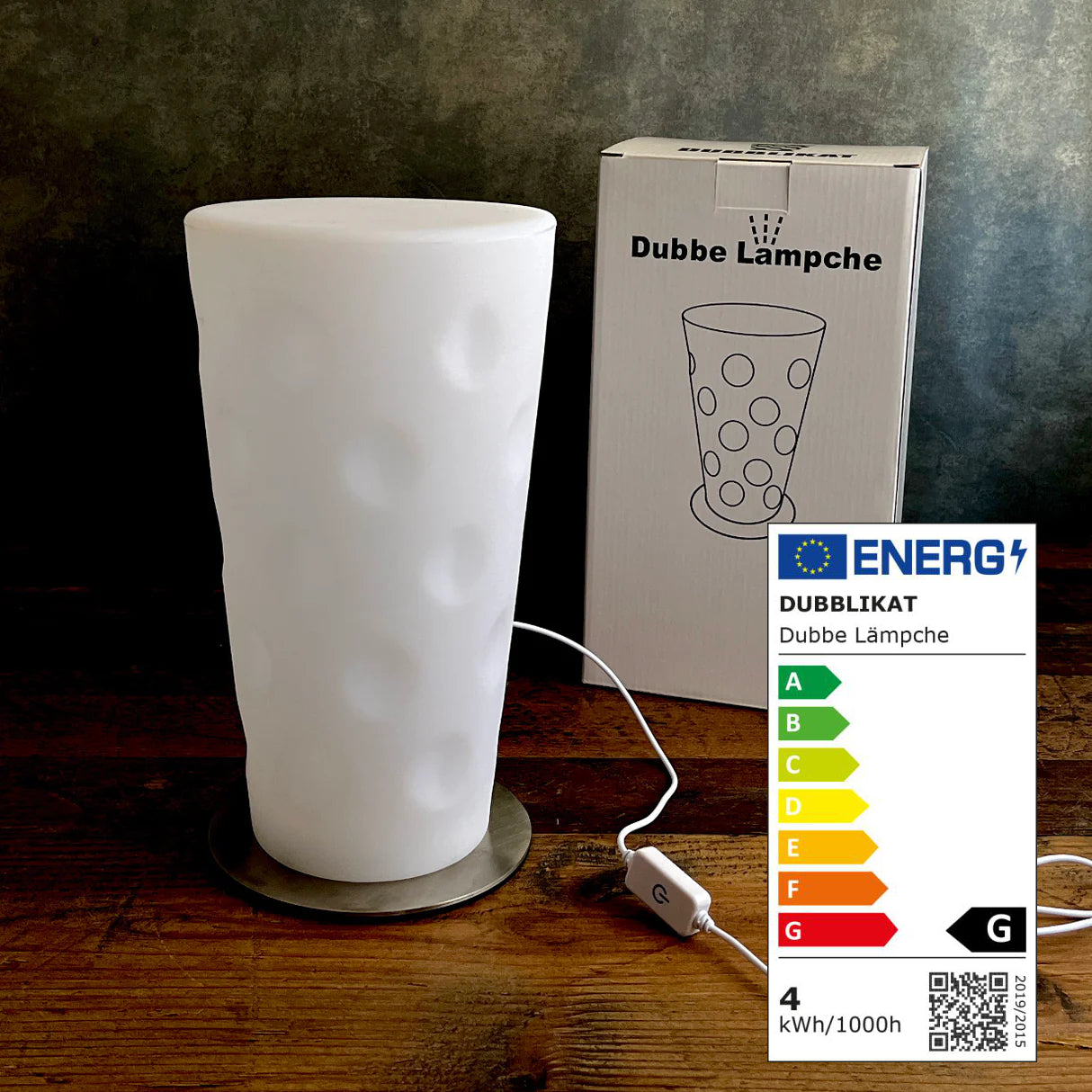 Dubbeglas Lampe - Dubbe Lämpche