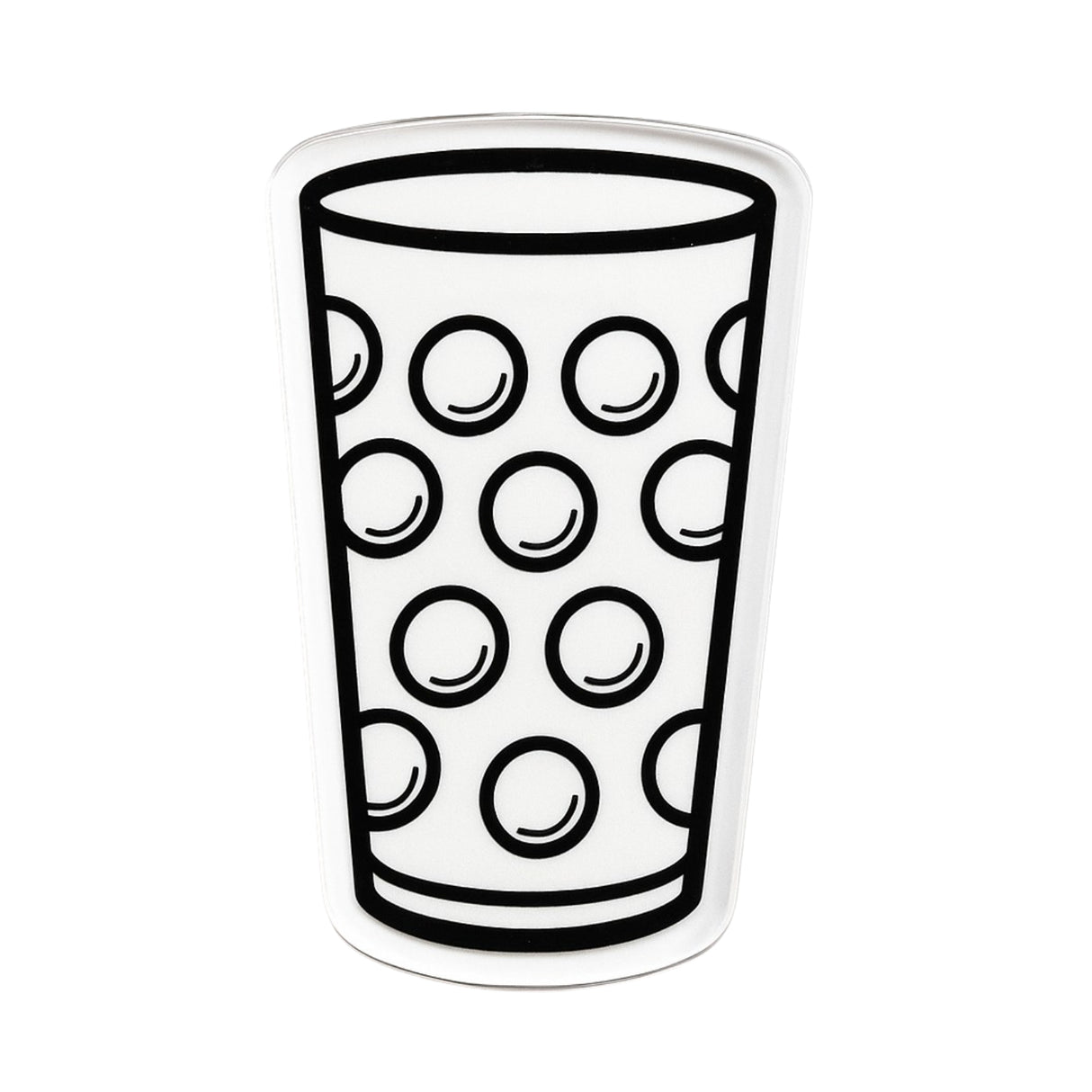 Dubbeglas Magnet - Acryl, Weiß