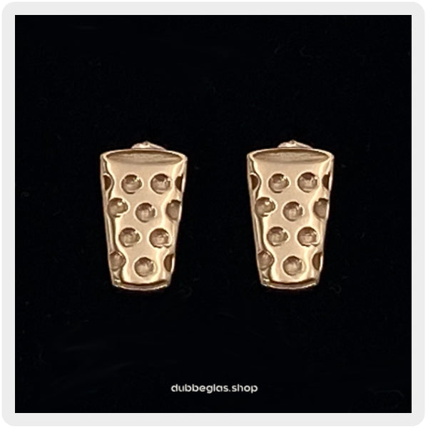 Dubbeglas Ohrstecker - Rosegold (Kupfer)