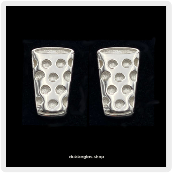 Dubbeglas Ohrstecker - Silber